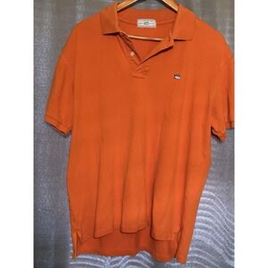 Southern Tide‎ Polo Shirt Mens Medium  40 Orange Skip Jack Logo Performance Golf